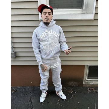 Spider美潮衛衣套裝歐美明星嘻哈說唱歌手YoungThug同款SP5DER