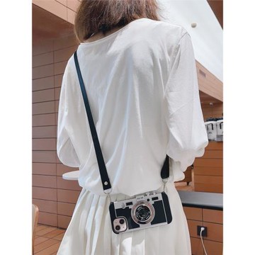 相機iphone17promax手機殼12掛脖繩斜挎適用蘋果16手機殼17pro潮女13可背帶掛繩15promax硅膠11個性14Pro創意