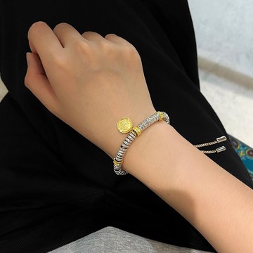 Eira Accessory 銀石編織手環‧925純銀手鍊‧中性 輕奢 編織 串珠 百搭 手鍊 手飾 CSL0004A