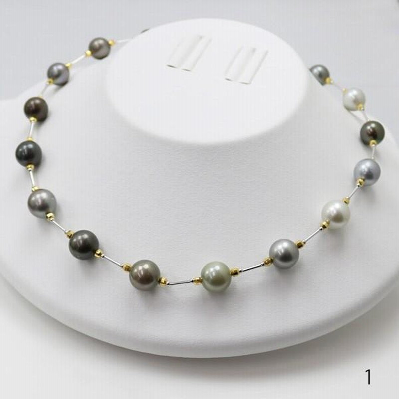 パール シルバー  /K14ネックレス/イヤリング(花珠/アコヤ真珠/8.0mm～8.5mm/2点セット/6月誕生石/花珠鑑別鑑定書付き)《JNKQ1195》