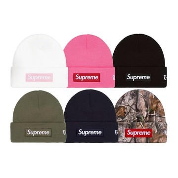 Supreme New Era Box Logo Beanie 毛帽 落葉/海軍藍/綠/粉/白 FW25BN5