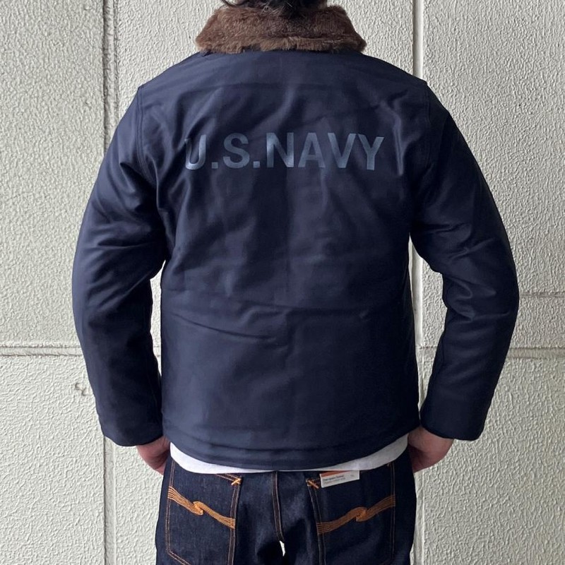 ヒューストン HOUSTON デッキジャケット N-1 DECK JACKET - NAVY