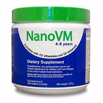 Pediatric Oral Supplement NanoVM 4  8 Years Unflavored 275 Gram Can Powder 275 Grams by Solace Nutrition
