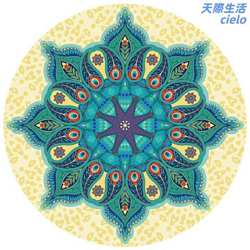 【麂皮絨防滑】瑜伽墊 健身墊 打坐墊 冥想墊 舞蹈墊 地墊 天然橡膠加厚 圓形大號 家用運動必備