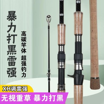 魚竿雷強路亞竿XH碳素雷強竿插接竿錨魚竿大物打黑竿拋桿