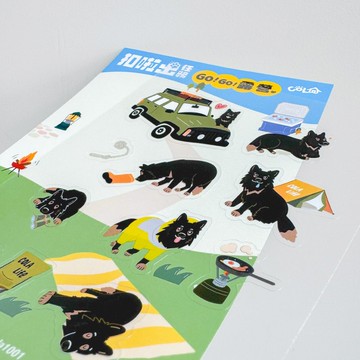 Cola露營系列 - 狗狗透明貼紙