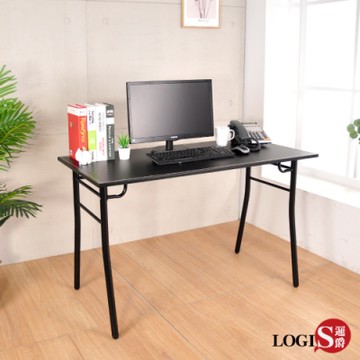 LOGIS邏爵家具 極簡馬鞍皮工業風工作桌 辦公桌 餐桌 電腦桌 (長120x寬60x高74公分)
