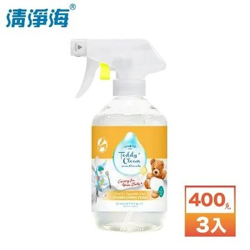 【清淨海】Teddy Clean系列 純淨泰迪 極淨泡沫洗碗皂液-蘋果 400g (3入組)