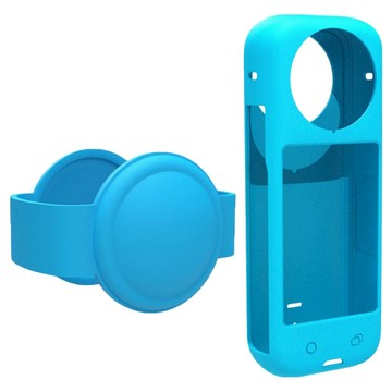 Insta360 X4 鏡頭矽膠套 + 機身矽膠套  SBO-25060827 藍色  1組