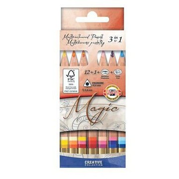 捷克製KOH-I-NOOR 三角魔術色鉛筆12支入*3404N【APP滿額下單10%點數(單一帳號最高5000點)】1/31止