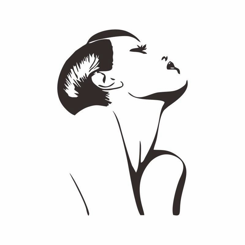 ウォールステッカー 壁紙シール モノトーン モノクロ 美女 女性 美人 きれい 窓 ガラス 壁シール ユニーク 面白い おしゃれ おもしろい 飾り付け 通販 Lineポイント最大0 5 Get Lineショッピング