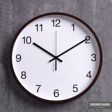 Desrochers｜TOBI靜音壁鐘 30cm 木質紋理靜音時鐘 木質紋理邊框 壁鐘 數字 台灣製造