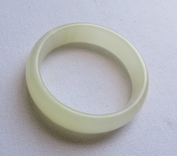 天然青白玉手鐲#0349 59.5mm