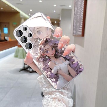 多巴胺case手機殼女適用s23u+三星s24plus可愛卡通s22ULTRA小眾A55高級感A54蘋果16 14A53帶15掛繩A52Samsung