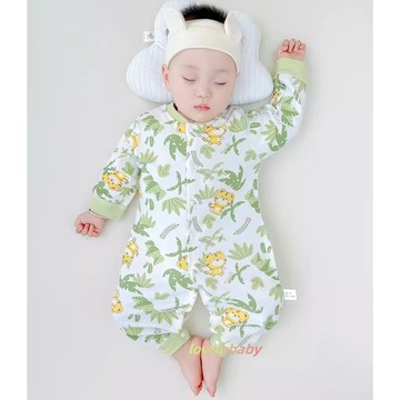 寶寶長袖純棉哈衣包屁衣 嬰兒春秋吸汗透氣連身衣 兒童冬季打底柔軟連身衣爬服