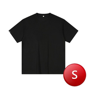 彈力斜紋棉素色T恤(黑S) [大買家]