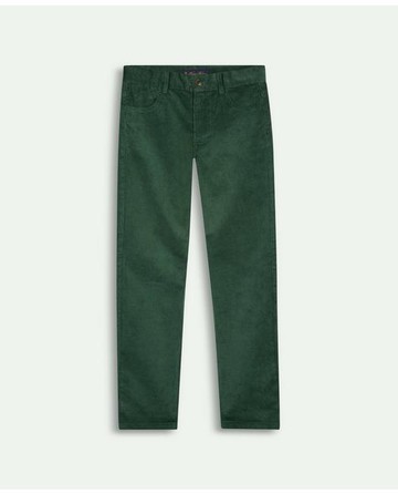 Brooks Brothers Boys Cotton Five Pocket Corduroy Pants | Green | Size 10