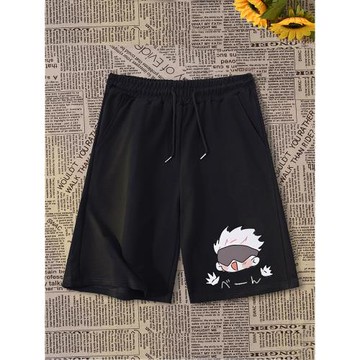 動漫咒術回戰五條悟聯名短褲男女學生二次元周邊五分褲直筒休閑褲