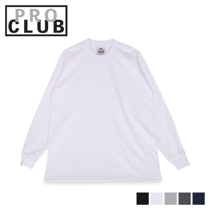 PRO CLUB プロクラブ Tシャツ 長袖 メンズ レディース HEAVY WEIGHT LONG SLEEVE TEE ブラック ホワイト グレー  ネイビー 黒 白 通販 LINEポイント最大GET | LINEショッピング