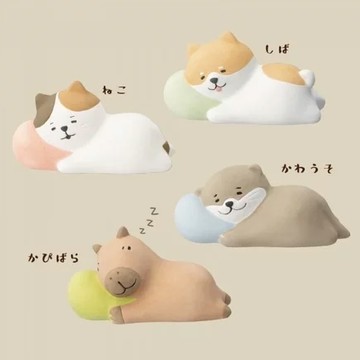 贈送精油10ml【家寵LOVEHOME】 LOVEHOME 可愛陶瓷擴香器 午間瞌睡趴睡 動物擴香石 - 角色隨機出貨