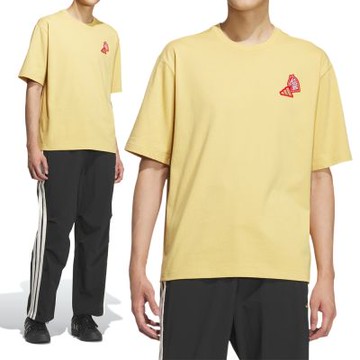 Adidas Nyr Gfx Ss Tee 男款 女款 黃色 中性 寬鬆 馬年 CNY 新年 亞規 短袖 KQ5099