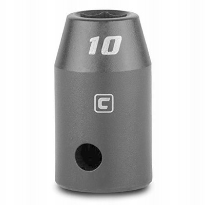 Capri Tools 10 mm 浅いインパクトソケット、1/2インチドライブ、6ポイント、メトリック。