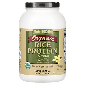 NutriBiotic, 有機大米蛋白質粉，香草味，3 磅（1.36 千克）