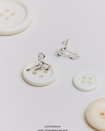 [純銀] 揉線時光耳環 / Crumpled Time Earring