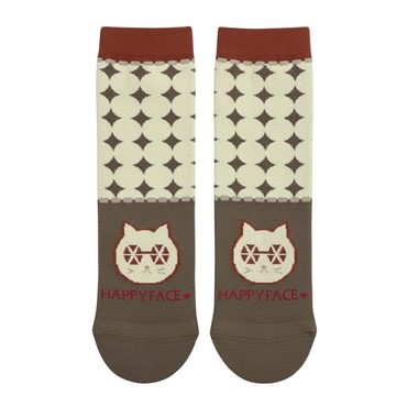 HAPPYFACE  Emma Family昭和復古中筒襪 日本京都品牌 (HE0191)