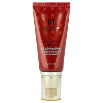 Missha, M Perfect Cover B.B 乳霜，SPF 42 PA+++，No. 25 Warm Beige，1.69 液量盎司（50 毫升）