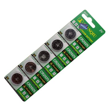 【AI電子】*CR2025 鈕扣電池 3V 水銀電池一卡5只