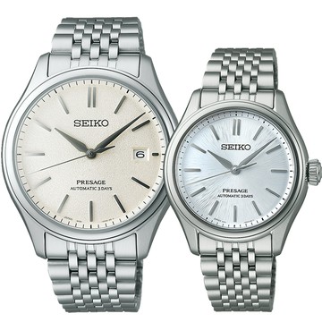 SEIKO Presage 高級互補色情侶機械錶 對錶 開學季好禮(SPB463J1+SPB521J1/6R55-00H0S+6R51-00D0B)