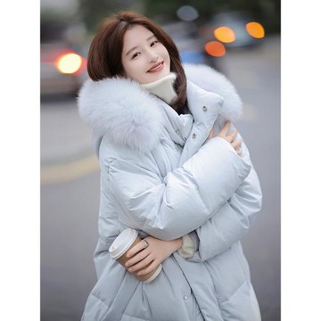 小香風韓系羽絨服女冬季2025新款爆款中長款連帽內膽加厚棉衣外套