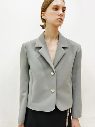 Pearl Cropped Ash Sky Blue Jacket_ Pearl Crop Ash