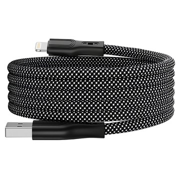 UniSync USB轉Lightning 魔幻磁吸收納編織防纏繞快充線 1M  黑色  1條