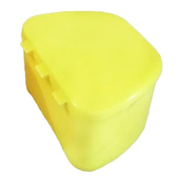 亮面外出攜帶透氣盒(大) 牙套、維持器、活動假牙-亮面黃  1入