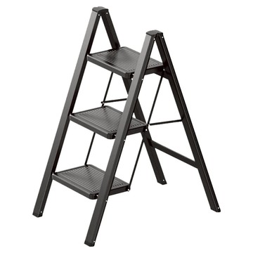 uniFun 樂汎生活 家用經典花架梯 3階 雅典黑  43 x 5.5x 90cm  1個