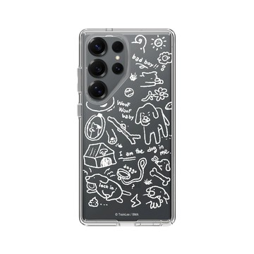 Galaxy S25 Ultra Clear 透明 - 小貓貓們 Little Cattos - The Dog in me (White)