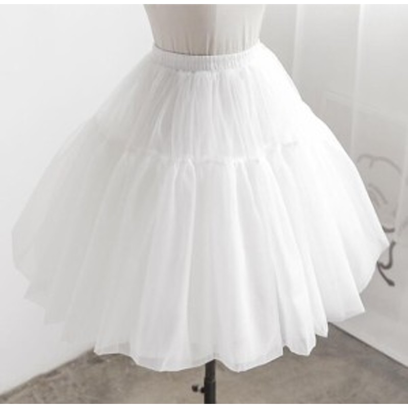 ボリューム パニエ 55cm ホワイト ロリータ コスプレ ドレス チュール