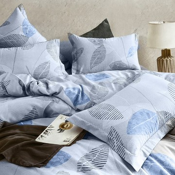 台灣 AGAPE 法式天絲寢具3件組 台灣製  薄床包 + 鋪棉兩用被 + 枕套 1個  曼葉晨曦  單人