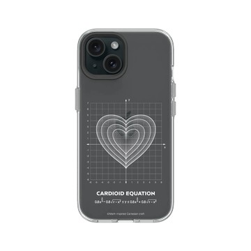iPhone 15 Clear 透明 - Valentine's Day Collection - 愛的方程式：同心愛（白）