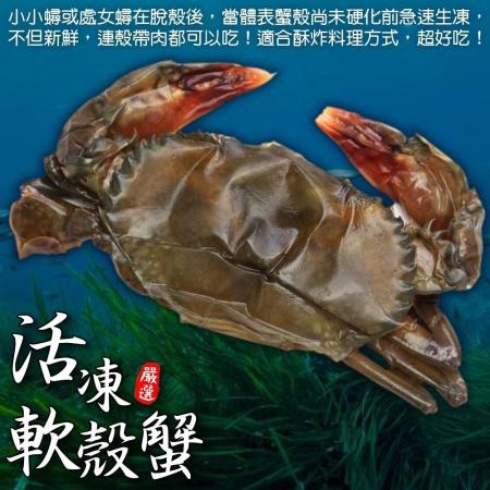 【漁村鮮海】嚴選冷凍軟殼蟹6盒(8-10隻_約600g/盒)