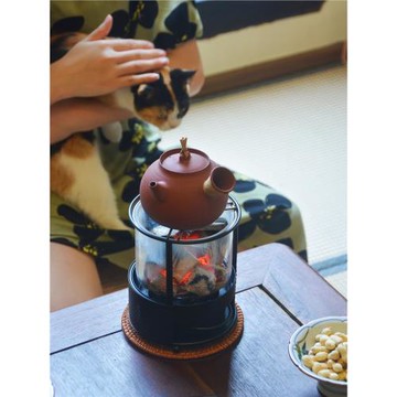 原創觀火爐二代可觀玻璃炭火爐圍爐煮茶爐烤火取暖燒水迷你小碳爐