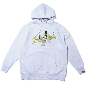 BEN DAVIS BDZ4-3000-03 PRINT SWEAT HOODIE 帽T (雪花灰色)