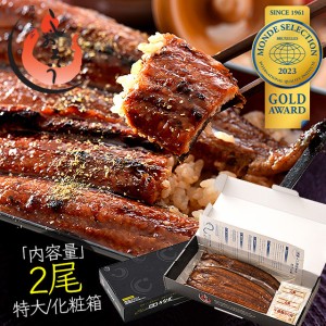 うなぎ 蒲焼き 無頭 国産 特大サイズ 約200g×2尾 ウナギ 鰻 化粧箱 ギフト 冬グルメ 冬ギフト