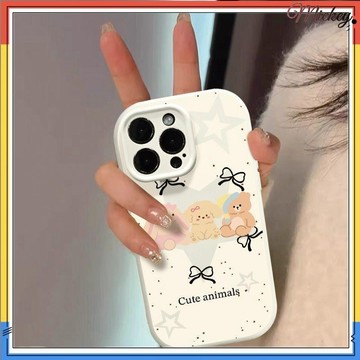 鏤空星星小動物適用iPhone16ProMax手機殼15蘋果14卡通13軟12/11xs/xr