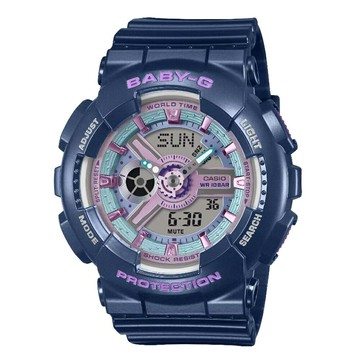 CASIO卡西歐 BA-110系列 BA-110MC-2A  Y2K風格 酷炫雙顯腕錶 藍紫色 43.4 mm ｜樂天領券現折★全館特惠中★指定刷卡回饋10%