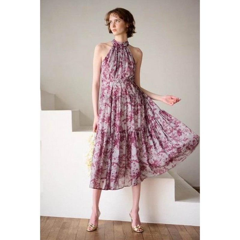 エステラケー Positano Belted long Dress-