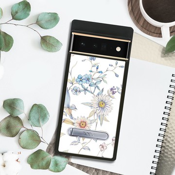 apbs Google Pixel 9/8/7/6系列 減震立架手機殼-花語-木春菊