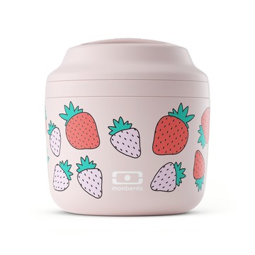 monbento 不銹鋼燜燒罐-大 550ml  芝芝莓莓 粉色  1個
